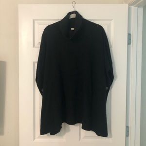 LOFT Black Poncho Sweater
